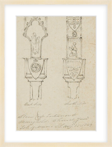 Stone Cross Entrance to Maughold Churchyard, Isle of Man (west side and south side) by S. Staples