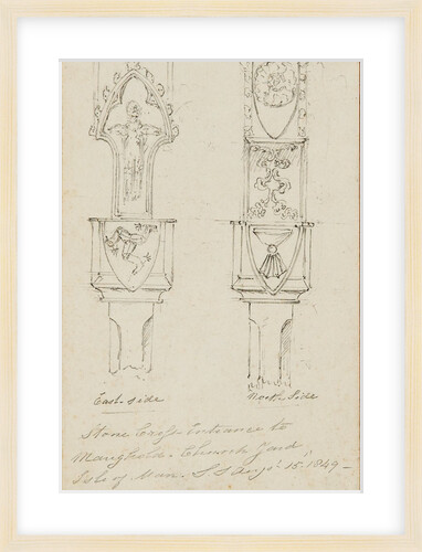 Stone Cross Entrance to Maughold Churchyard, Isle of Man (east side and north side) by S. Staples
