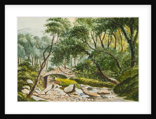 Manx Landscape with bridge by Unknown