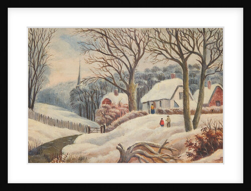 Snow scene, Isle of Man by Unknown