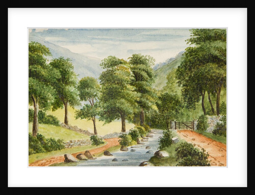 Manx Landscape with river by Unknown