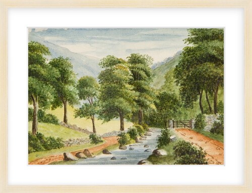 Manx Landscape with river by Unknown