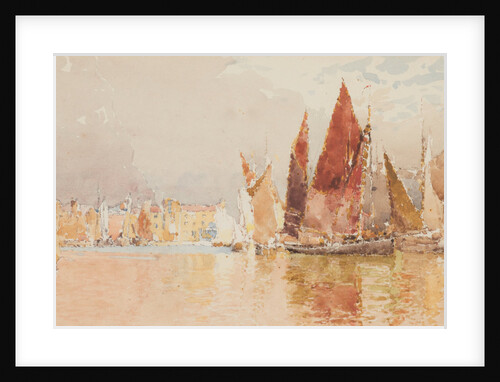 Vessels in Douglas Harbour by John Miller Nicholson