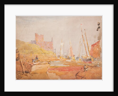 Peel Castle and Harbour by John Miller Nicholson