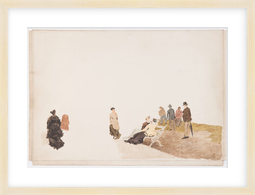 Figures on beach by John Miller Nicholson