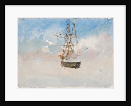 Unfinished coastal scene by John Miller Nicholson