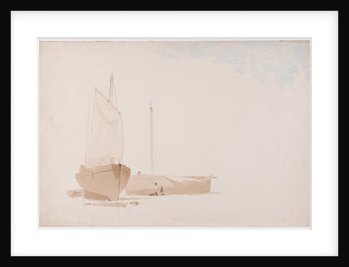 Painting fishing boats by John Miller Nicholson