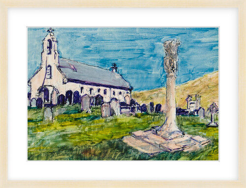 Maughold Church and Cross by Harold H. Cresswell