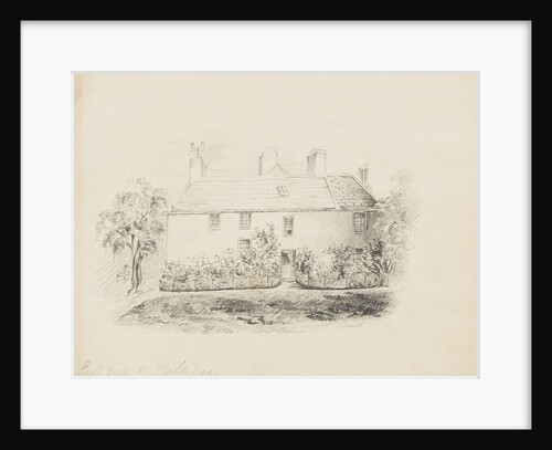 East View of Ballamoar, Isle of Man. View of white-washed house with greenery across its front with fence in front of it by Unknown