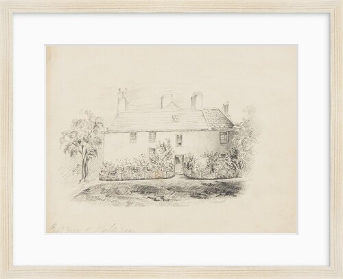 East View of Ballamoar, Isle of Man. View of white-washed house with greenery across its front with fence in front of it by Unknown