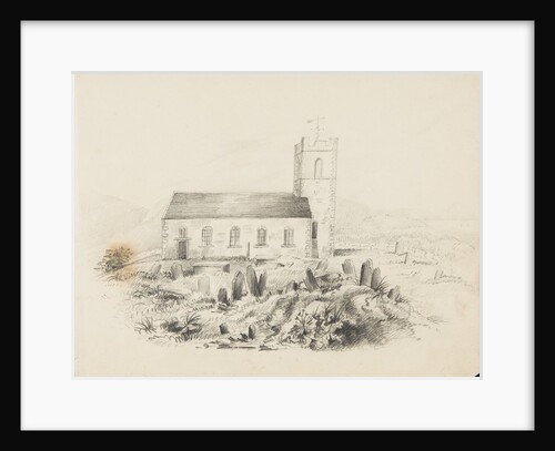 Church with churchyard in foreground by Unknown
