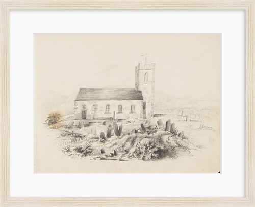 Church with churchyard in foreground by Unknown