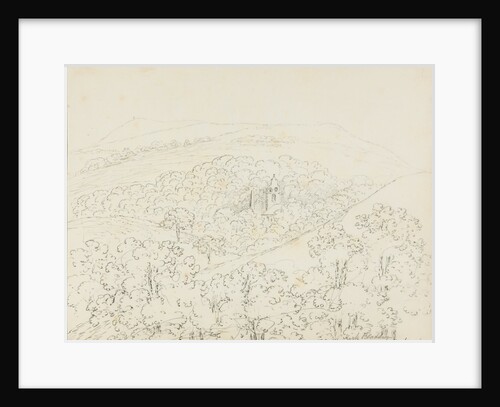 Kirk Braddan from the hill above it by Unknown