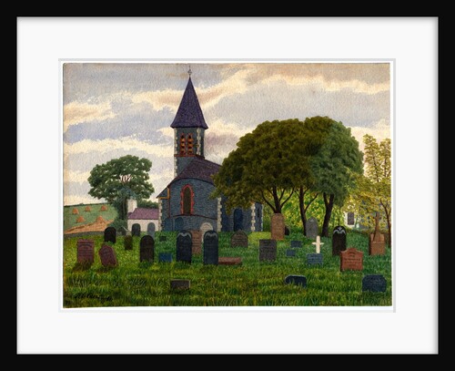 St Bridget's Church, Bride With Graveyard by Robert Evans Creer