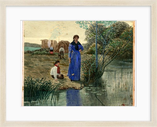 Girl in Blue Dress by Robert Evans Creer