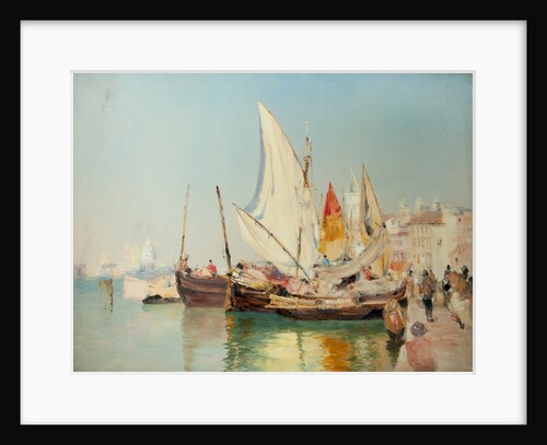 Barges, the Grand Canal, Venice by John Miller Nicholson