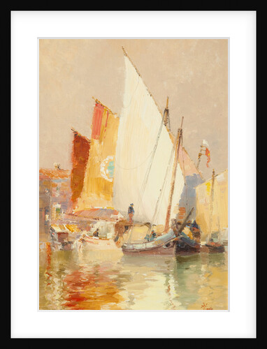 Fishing boats, Venice by John Miller Nicholson