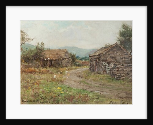 Cottages at Ballaterson, Ballaugh by Henry John King