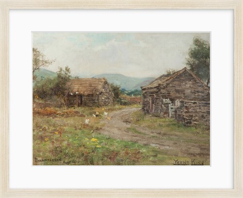 Cottages at Ballaterson, Ballaugh by Henry John King