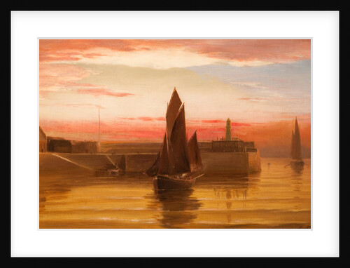 Lugger entering Peel harbour by George Goodwin