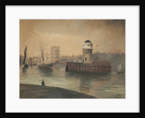 Douglas Harbour and Old Red Pier by F. C. Gelling