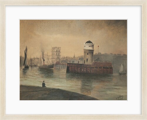 Douglas Harbour and Old Red Pier by F. C. Gelling