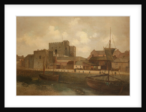 Castle Rushen and Harbour by Alfred Benjamin Cole