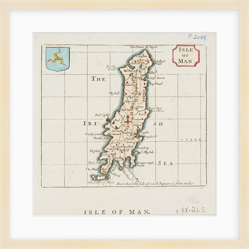 1777 edition of Isle of Man map publication 1695 by Unknown