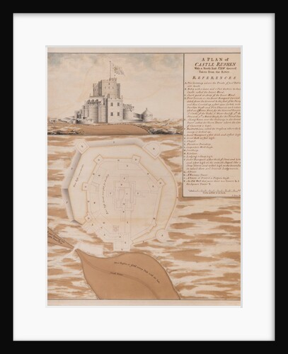 Plan of Castle Rushen with a north east view thereof taken from the river by S. Fane