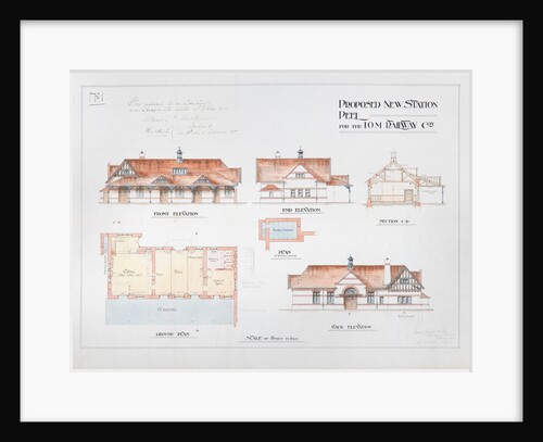Plan of Isle of Man Railway proposed new Peel railway station by Anonymous