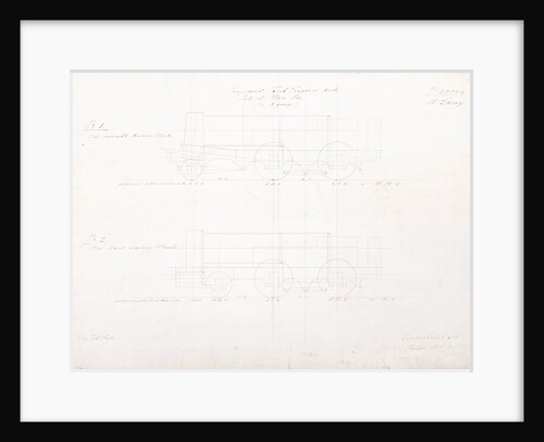 Plan of Isle of Man Railway engines No.1 and No.2 by Anonymous