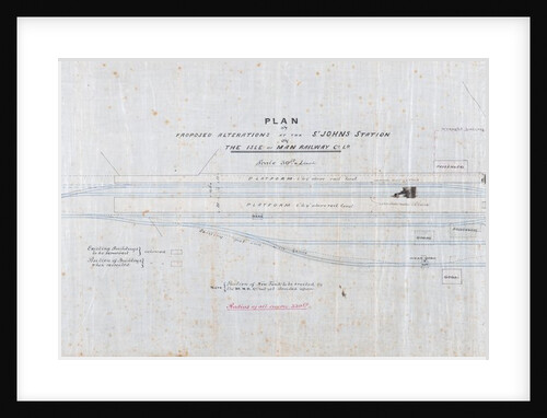 Plan of Isle of Man Railway alterations to St John's railway station by Anonymous