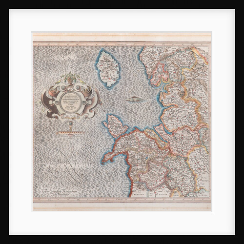 Westmorlandia, Lancastria, Cestria, Caernarvan, Denbigh, Flint, Merionidh, Montgomery, Salopia cum Insulis Mania et Anglesey by GerardusMercator