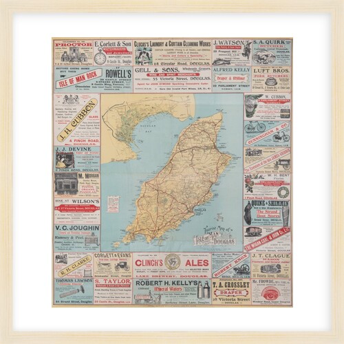 Tourist map of the Isle of Man and street plan of Douglas by Unknown