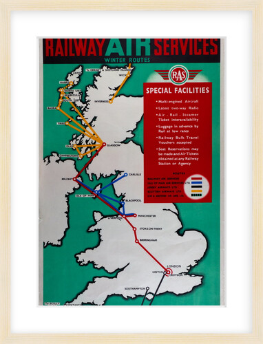 Railway Air Services Winter Routes by Railway Air Services Ltd.