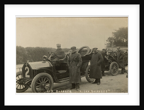 Algernon Lee Guinness in a Darracq, 1907 Tourist Trophy motorcar race by Anonymous