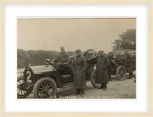 Algernon Lee Guinness in a Darracq, 1907 Tourist Trophy motorcar race by Anonymous
