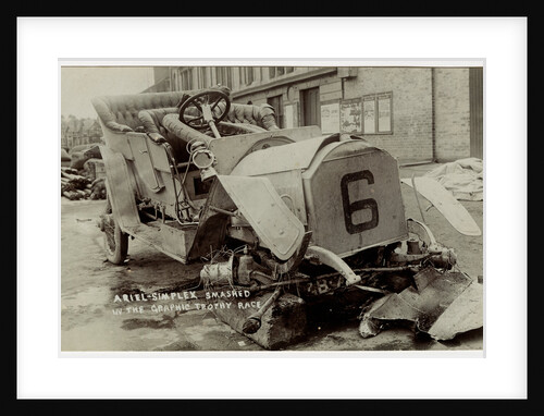 Ariel-Simplex smashed in the 1907 Heavy Touring Motorcar race by Anonymous