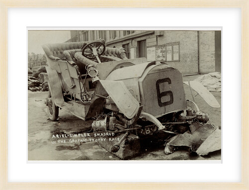 Ariel-Simplex smashed in the 1907 Heavy Touring Motorcar race by Anonymous
