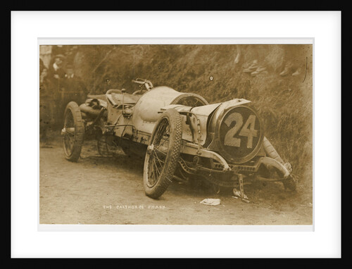 Calthorpe smash at the 1908 Tourist Trophy motorcar race by Anonymous