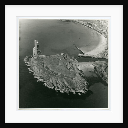 Aerial view of Peel Castle taken from the west by Manx Technical Publications Ltd