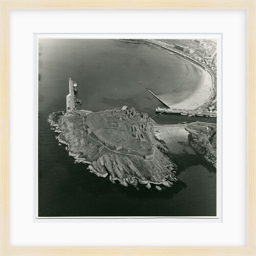 Aerial view of Peel Castle taken from the west by Manx Technical Publications Ltd