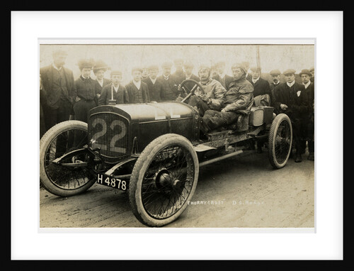 D.S. Hodge in a Thornycroft,1908 Tourist Trophy motorcar race by Anonymous