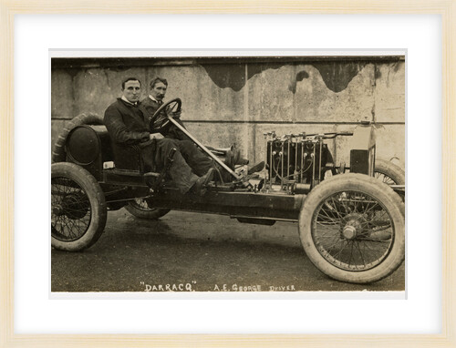 A.E. George in a Darracq, 1908 Tourist Trophy motorcar race by Anonymous