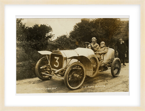 E.J. Cyril-Roberts in an Arrol-Johnson, 1908 Tourist Trophy motorcar race by Anonymous