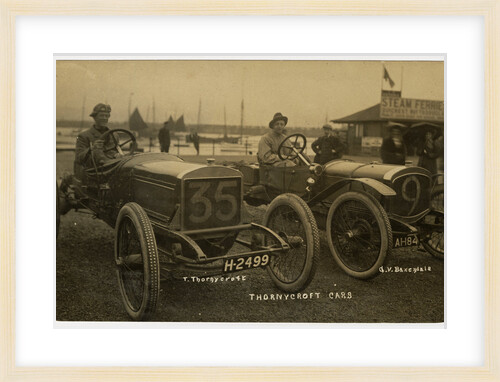 Thornycroft cars arriving at Douglas, 1908 Tourist Trophy motorcar race by Anonymous