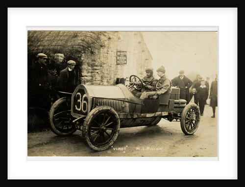 M.L. Molon in a Vinot, 1908 Tourist Trophy motorcar race by Anonymous