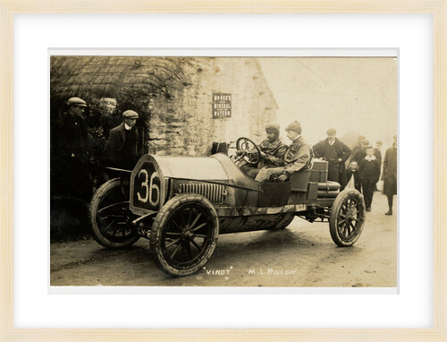 M.L. Molon in a Vinot, 1908 Tourist Trophy motorcar race by Anonymous
