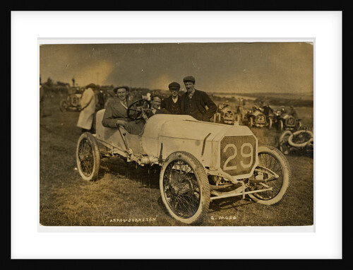 G. Moss in an Arrol-Johnston, 1908 Tourist Trophy motorcar race by Anonymous