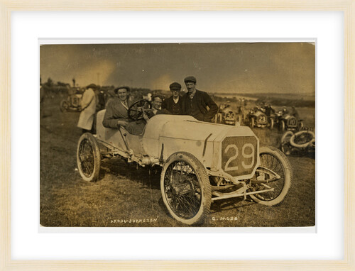 G. Moss in an Arrol-Johnston, 1908 Tourist Trophy motorcar race by Anonymous